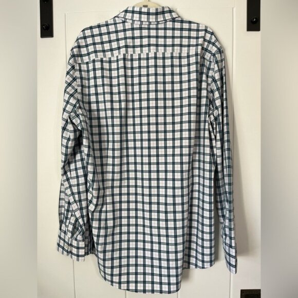 Mizzen+Main Leeward Green and Blue Plaid Shirt Button Down Dress Shirt - Picture 5 of 7